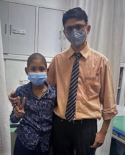 Osteosarcoma patient from Bangladesh After his successful surgery